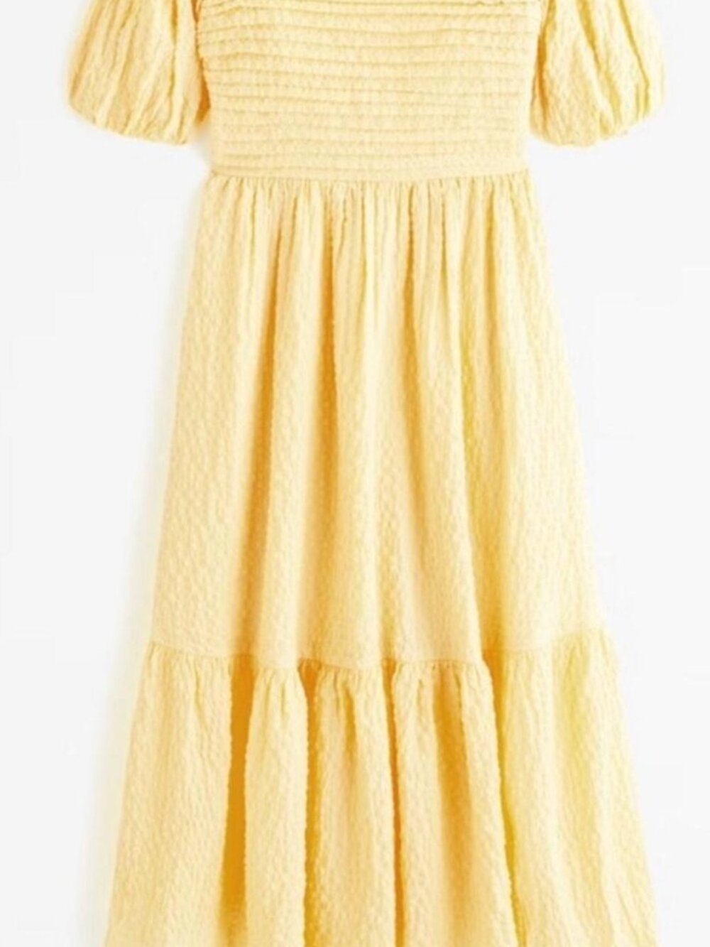Abercrombie The A&F Emerson Off-The-Shoulder Midi Dress in Yellow